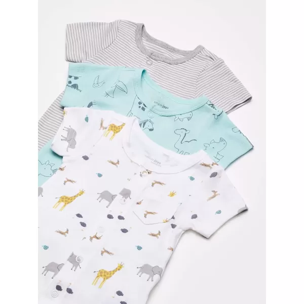 Simple Joys by Carter's Unisex Babies' Snap-Up Rompers, Pack of 3