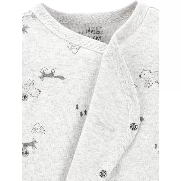 Simple Joys by Carter's Unisex Babies' Textured Bodysuits, Pack of 4