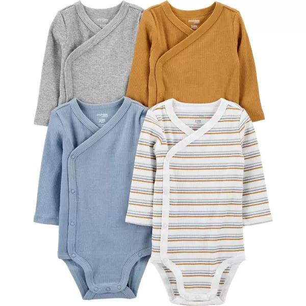 Simple Joys by Carter's Unisex Babies' Textured Bodysuits, Pack of 4