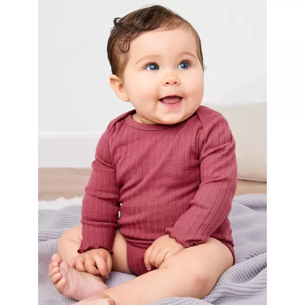 Simple Joys by Carter's Unisex Babies' Textured Bodysuits, Pack of 4