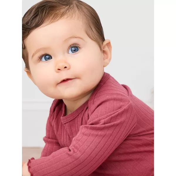 Simple Joys by Carter's Unisex Babies' Textured Bodysuits, Pack of 4