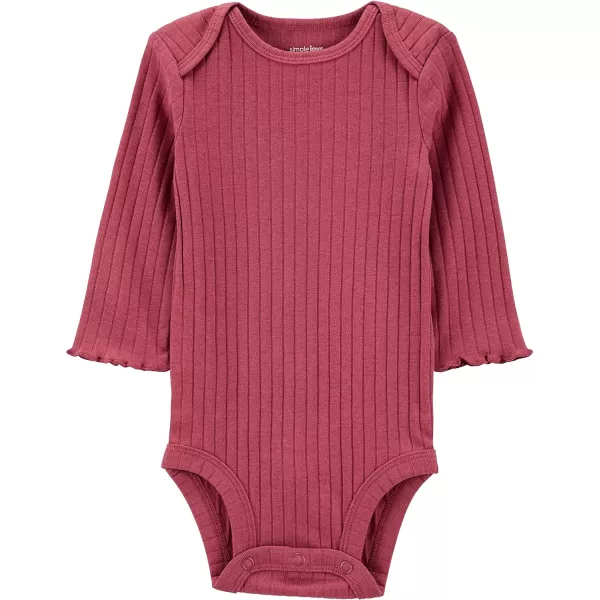 Simple Joys by Carter's Unisex Babies' Textured Bodysuits, Pack of 4