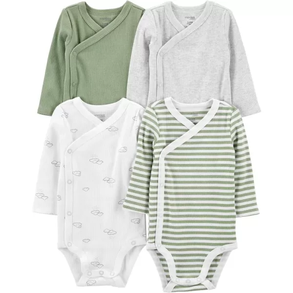 Simple Joys by Carter's Unisex Babies' Textured Bodysuits, Pack of 4