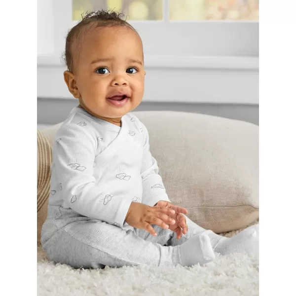 Simple Joys by Carter's Unisex Babies' Textured Bodysuits, Pack of 4