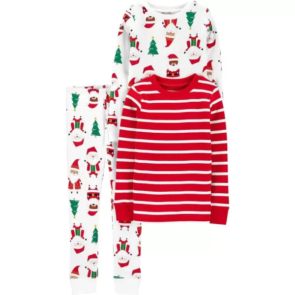 Simple Joys by Carter's Unisex Babies, Toddlers and Kids' 3-Piece Snug-Fit Cotton Christmas Pajama Set, Pack of 3
