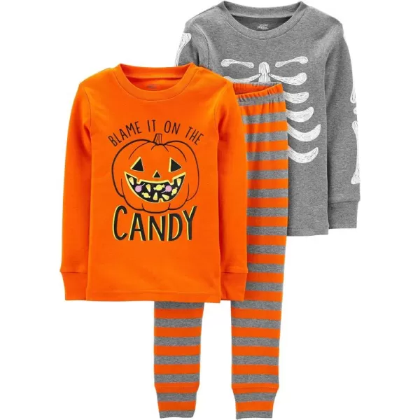 Simple Joys by Carter's Unisex Toddlers and Babies' 3-Piece Snug-Fit Cotton Halloween Pajama Set