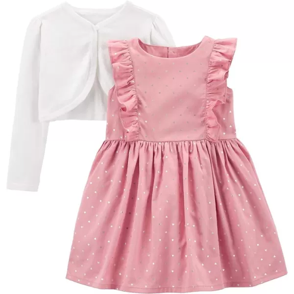 Simple Joys by Carter's girls 2-Piece Special Occasion Dress and Cardigan Set