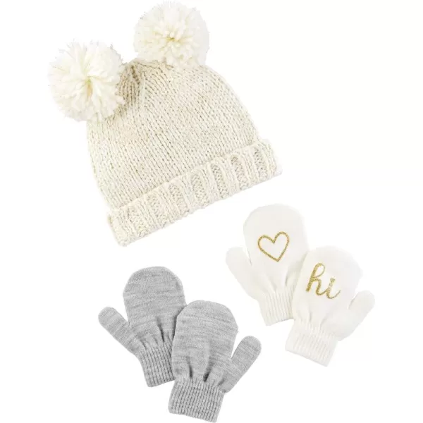 Simple Joys by Carter's girls Hat and Mitten Set