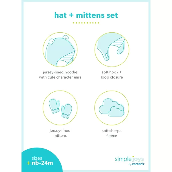 Simple Joys by Carter's unisex-baby Hat and Mitten Set