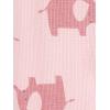imageSimple Joys by Carters Baby Girls 2Way Zip Thermal Footed Sleep and Play Pack of 2Pink ElephantWhite Floral
