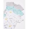 imageSimple Joys by Carters Baby 3Pack Snapup RompersAqua Blue Forest AnimalsGrey Mini StripeWhite
