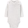 imageSimple Joys by Carters unisexbaby 5pack Longsleeve BodysuitAqua Blue StripeGrey HeatherWhite HeatherBearElephants