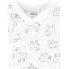 imageSimple Joys by Carters unisexbaby 5pack Side Snap Shortsleeve BodysuitGreenGrey Forest AnimalsLight Grey HeatherMint Green StripeWhite Llama