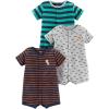 Grey Cars/Navy Lion/Turquoise Green Horizontal Stripe