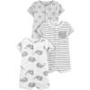 imageSimple Joys by Carters Baby 3Pack Snapup RompersPandaStripeWhales