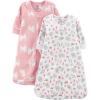 imageSimple Joys by Carters Unisex Babies Microfleece Sleepbag Wearable Blanket Pack of 2Pink CatWhite Animal