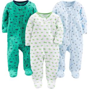 imageSimple Joys by Carters Baby 3Pack Neutral Sleep and PlayCarsDinosaurSports Pack