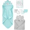 imageSimple Joys by Carters Unisex Babies 8Piece Towel and Washcloth Set MultipacksAqua BlueGrey
