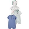 imageSimple Joys by Carters babyboys 3pack RompersDinosaurDogDouble Stripe