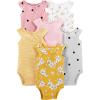 imageSimple Joys by Carters babygirls 6pack Shortsleeve BodysuitMulticolorDotsFloralStripe