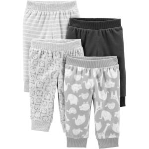 imageSimple Joys by Carters Baby 4Pack Fleece PantsGreyAnimal