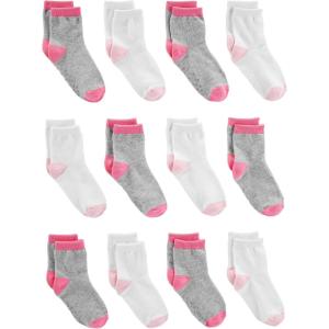 imageSimple Joys by Carters Baby Boys 12Pack SocksGreyPinkWhite