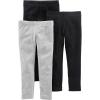 imageSimple Joys by Carters Girls 3Pack LeggingsBlackGrey Infant