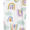imageSimple Joys by Carters Girls 2Pack Loosefit Fleece Footed PajamasLilac PandaWhite Rainbow