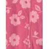 imageSimple Joys by Carters Girls 2Pack Loosefit Fleece Footed PajamasMint Green HorsesRaspberry Red Floral