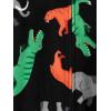 imageSimple Joys by Carters Kids Holiday Loosefit Flame Resistant Fleece Footed PajamasBlack Forest AnimalsDark Green Dinosaur