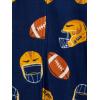 imageSimple Joys by Carters Kids Holiday Loosefit Flame Resistant Fleece Footed PajamasGreen Monster TrucksNavy Football