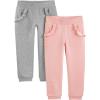 imageSimple Joys by Carters Girls 2Pack Fleece JoggersGreyPink