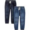 imageSimple Joys by Carters Toddler Boys PullOn Denim Pant Pack of 2DenimDark Denim