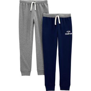 imageSimple Joys by Carters Baby Boys 2Pack Athletic Knit Jogger PantsCharcoalNavy