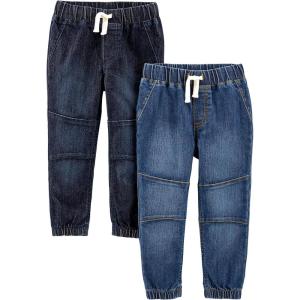 imageSimple Joys by Carters Toddler Boys PullOn Denim Pant Pack of 2DenimDark Denim