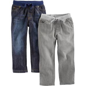 imageSimple Joys by Carters Toddler Boys PullOn Denim Pant Pack of 2GreyDenim