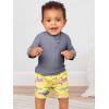 imageSimple Joys by Carters Toddlers and Baby Boys Swimsuit Trunk and Rashguard SetDark GreyYellow Shark