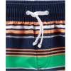 imageSimple Joys by Carters Toddlers and Baby Boys Swimsuit Trunk and Rashguard SetNavy Orange ShipsWhite Stripe
