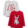 Grey Jolly and Red Dog Print