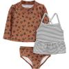 imageSimple Joys by Carters Girls 3Piece Assorted Rashguard SetsStripeBrown Cheetah