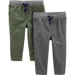 imageSimple Joys by Carters Baby Boys 2Pack Pull on PantGreenGrey