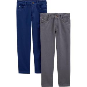 imageSimple Joys by Carters Baby Boys 2Pack Twill PantsNavyGrey