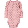 imageSimple Joys by Carters Baby Girls Pointelle LongSleeve Bodysuits Pack of 4BluePink FloralRustWhite
