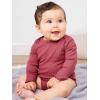 imageSimple Joys by Carters Baby Girls Pointelle LongSleeve Bodysuits Pack of 4Dusty PinkGreyLight BurgundyWhite Floral