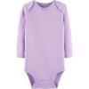 imageSimple Joys by Carters Baby Girls Pointelle LongSleeve Bodysuits Pack of 4PinkPurpleGrey
