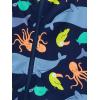 imageSimple Joys by Carters Boys 2Pack 1Piece Zip RashguardsNavy Sea FriendsPurple Stripe