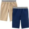 imageSimple Joys by Carters Boys Shorts Pack of 2Light Khaki BrownNavy