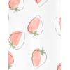 imageSimple Joys by Carters Girls 3Pack Snug Fit Footed Cotton PajamasGrey FloralPink StripeWhite Strawberries