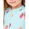 imageSimple Joys by Carters Girls Long Sleeve Zipper One Piece SwimsuitBlue Strawberry