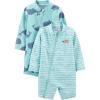 imageSimple Joys by Carters Boys 2Pack 1Piece Zip RashguardsTurtleWhale